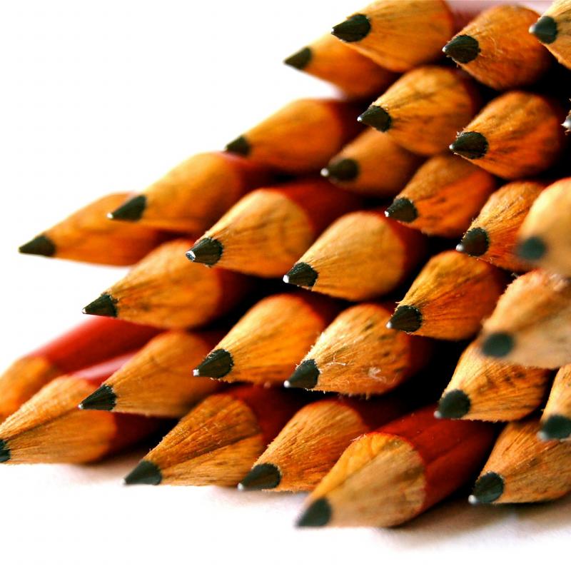 many sharpened pencils