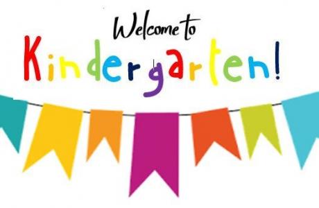 Colorful banner saying welcome to kindergarten