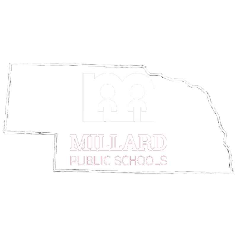 Outline of Nebraska with Millard M